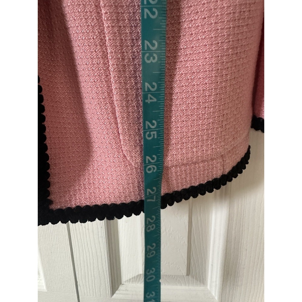 St. John TEXTURED KNIT 2pc SUIT JACKET+SKIRT Sz 6 PALE PINK CHIC - Picture 14 of 16
